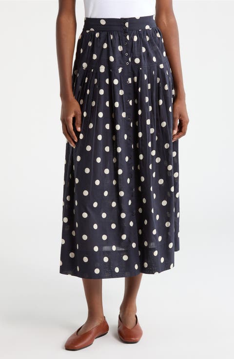 The Highland Polka Dot Cotton Skirt
