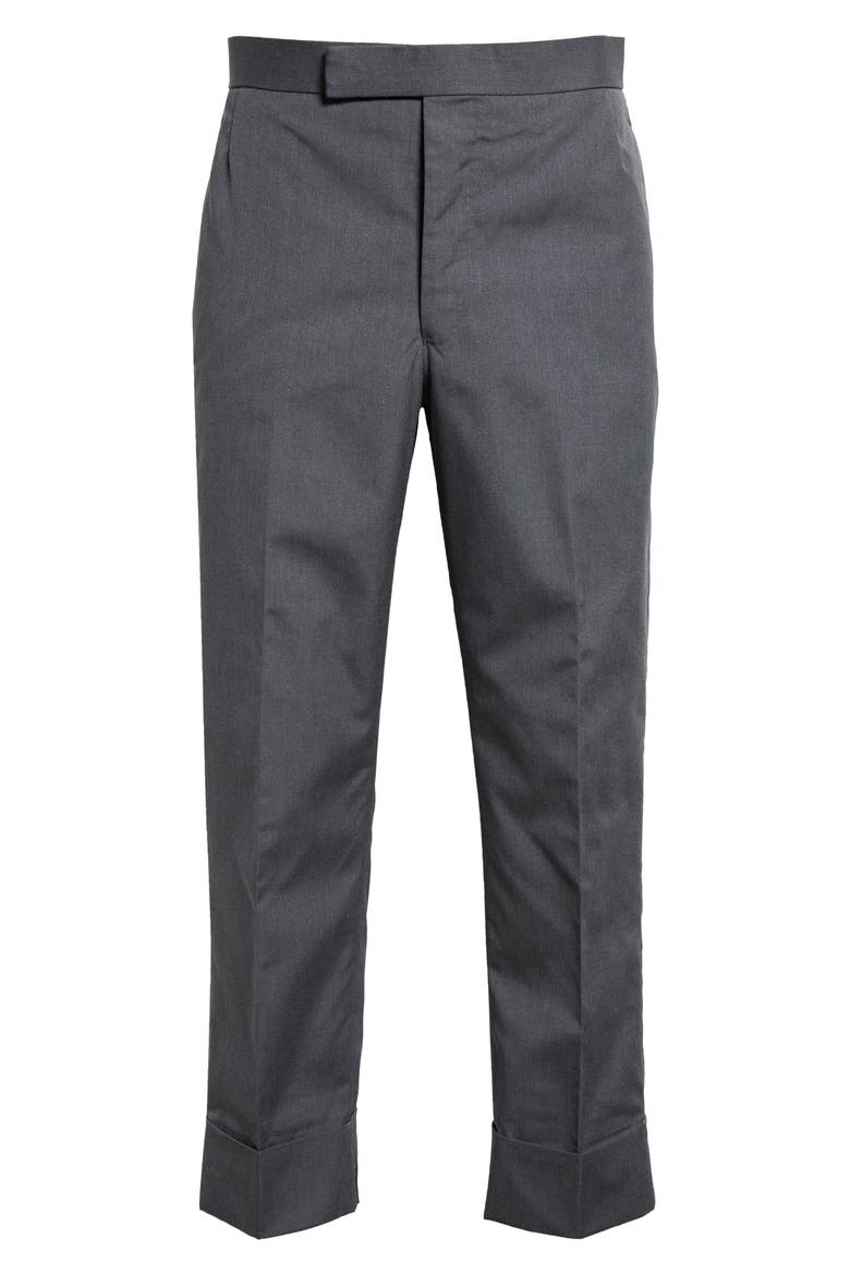 Classic Fit 1 Typewriter Cloth Backstrap Trousers, Alternate, color, MEDIUM GREY