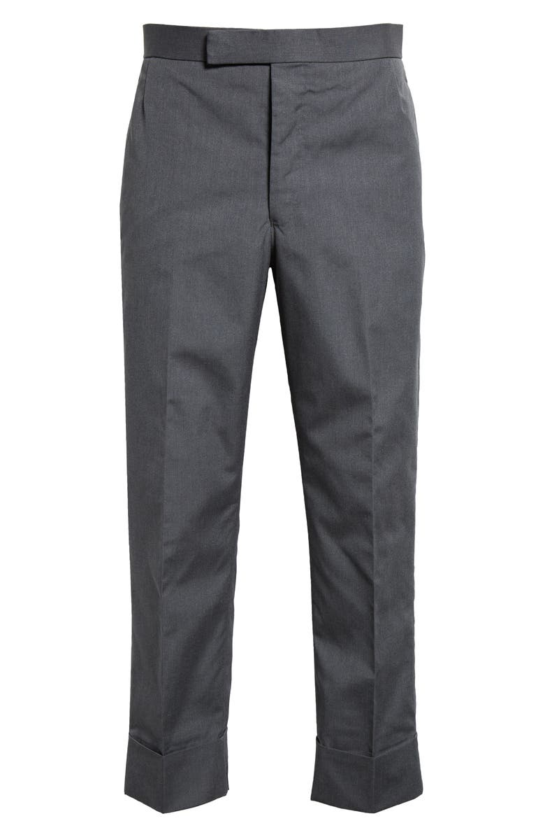 Thom Browne Classic Fit 1 Typewriter Cloth Backstrap Trousers, Alternate, color,