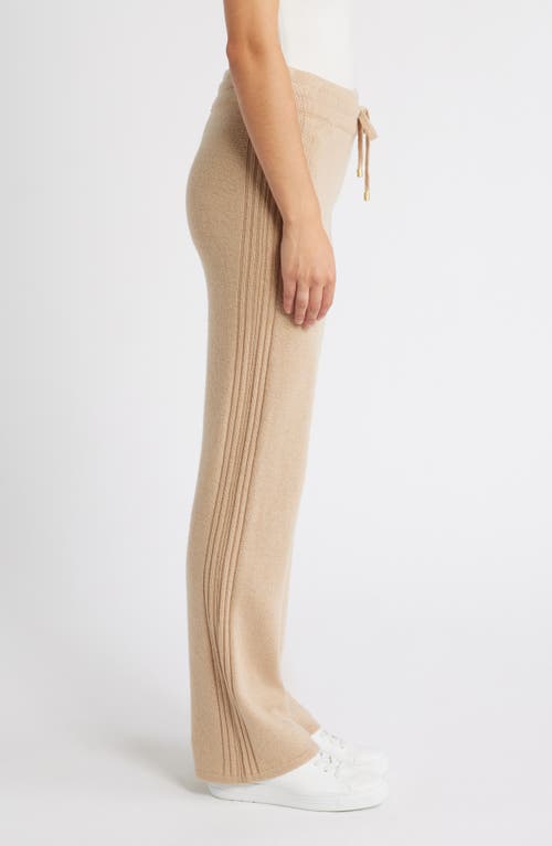 Anne Klein Rib Wide Leg Pants In Latte