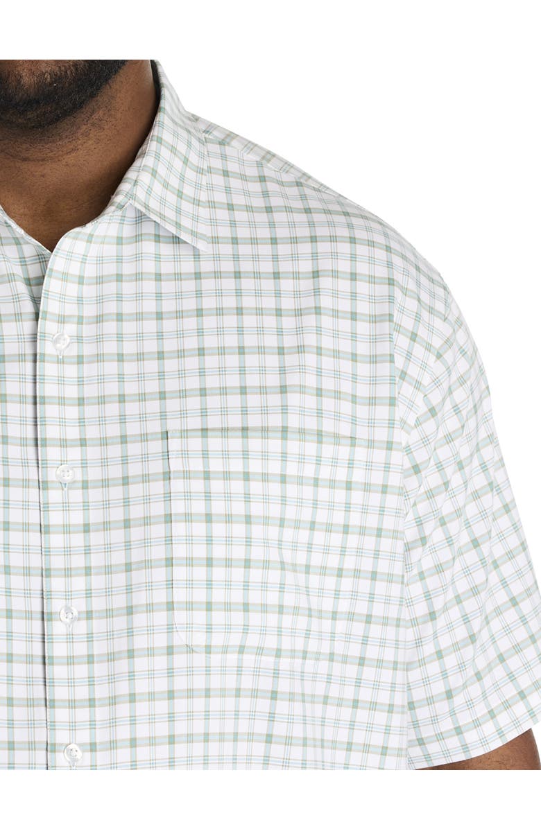 Harbor Bay by DXL Big & Tall Microfiber Medium Plaid Sport Shirt, Alternate, color, Multi