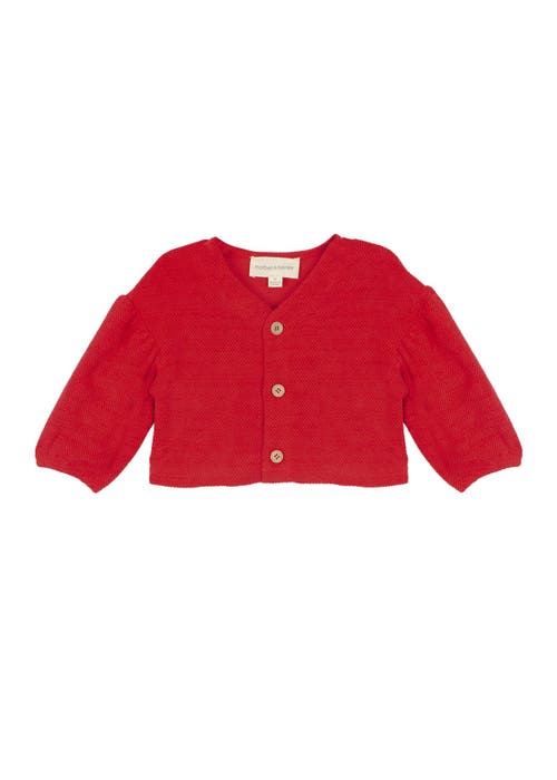 Mabel + Honey Babies' Mabel And Honey Holly Jacket In Red