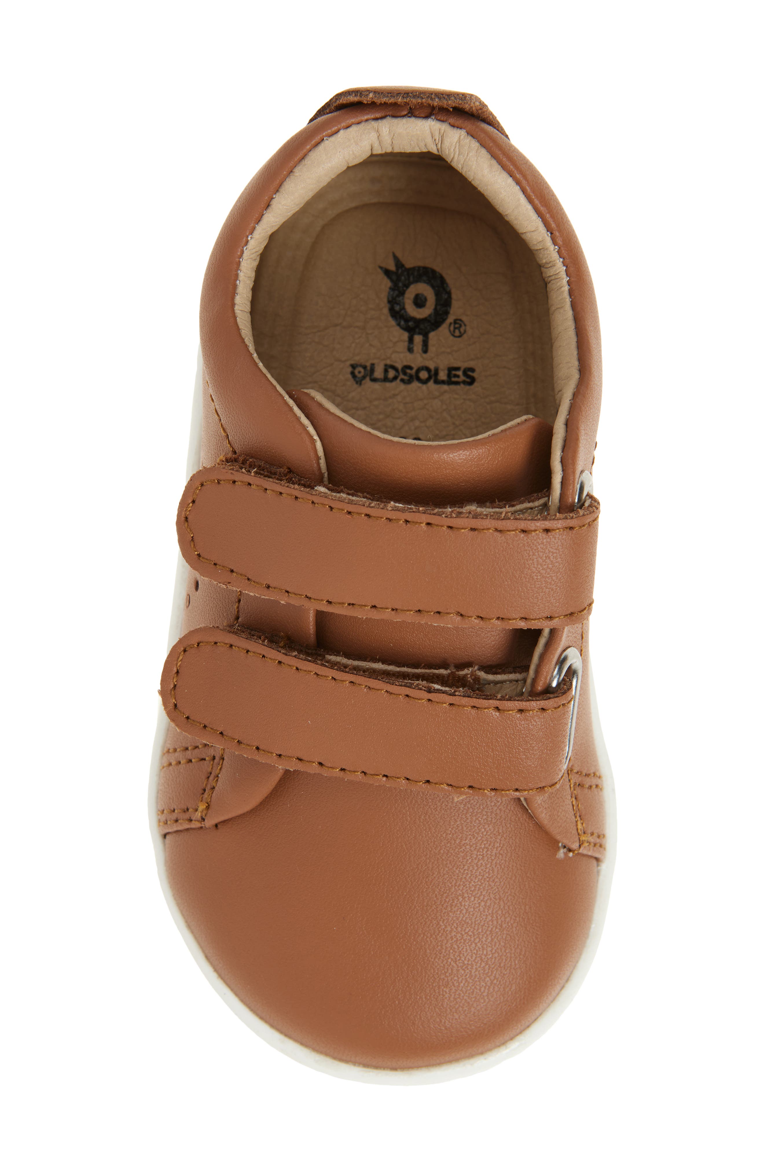 Kids' Metallic Leather Sneaker, Alternate, color, TAN