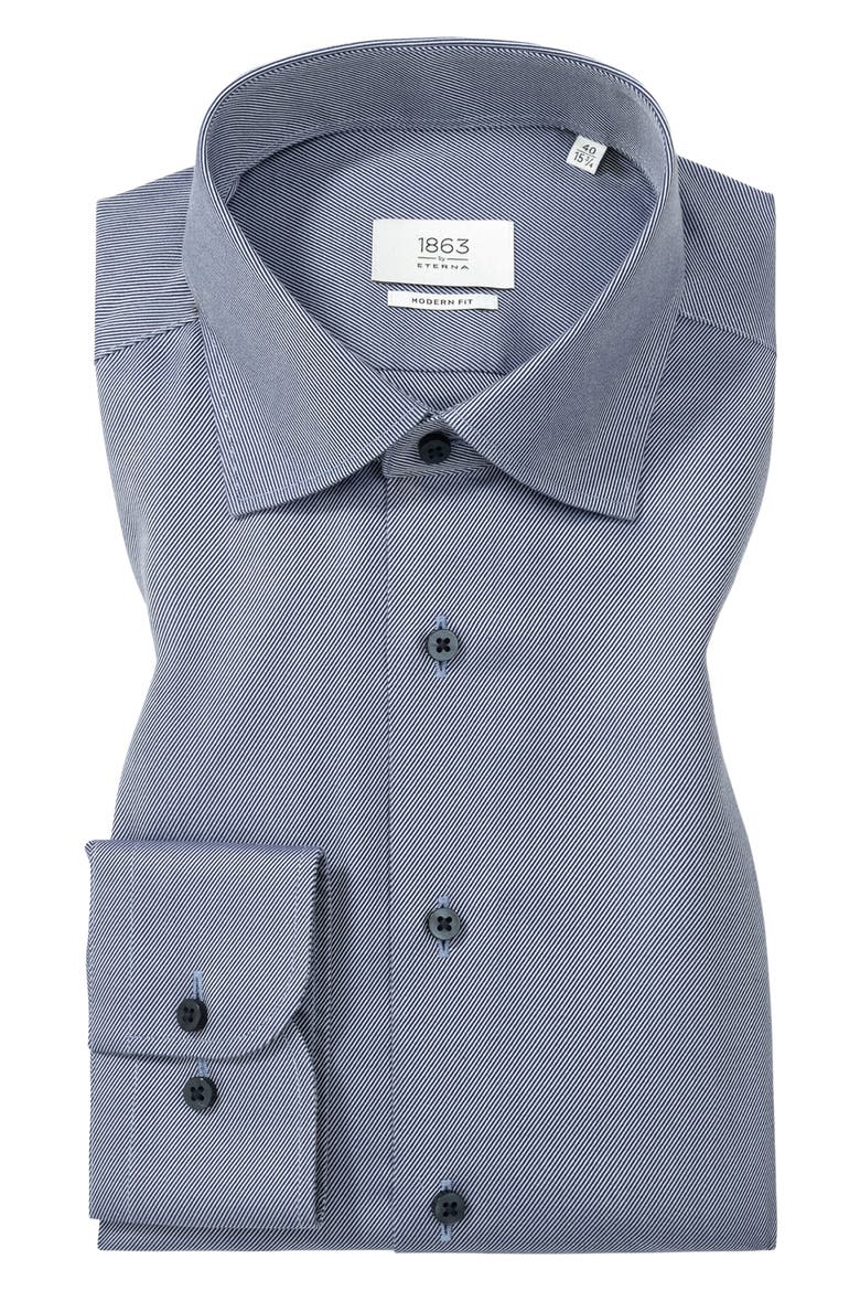 Royal Twill Modern Fit Solid Non-Iron Cotton Dress Shirt, Alternate, color, DARK BLUE