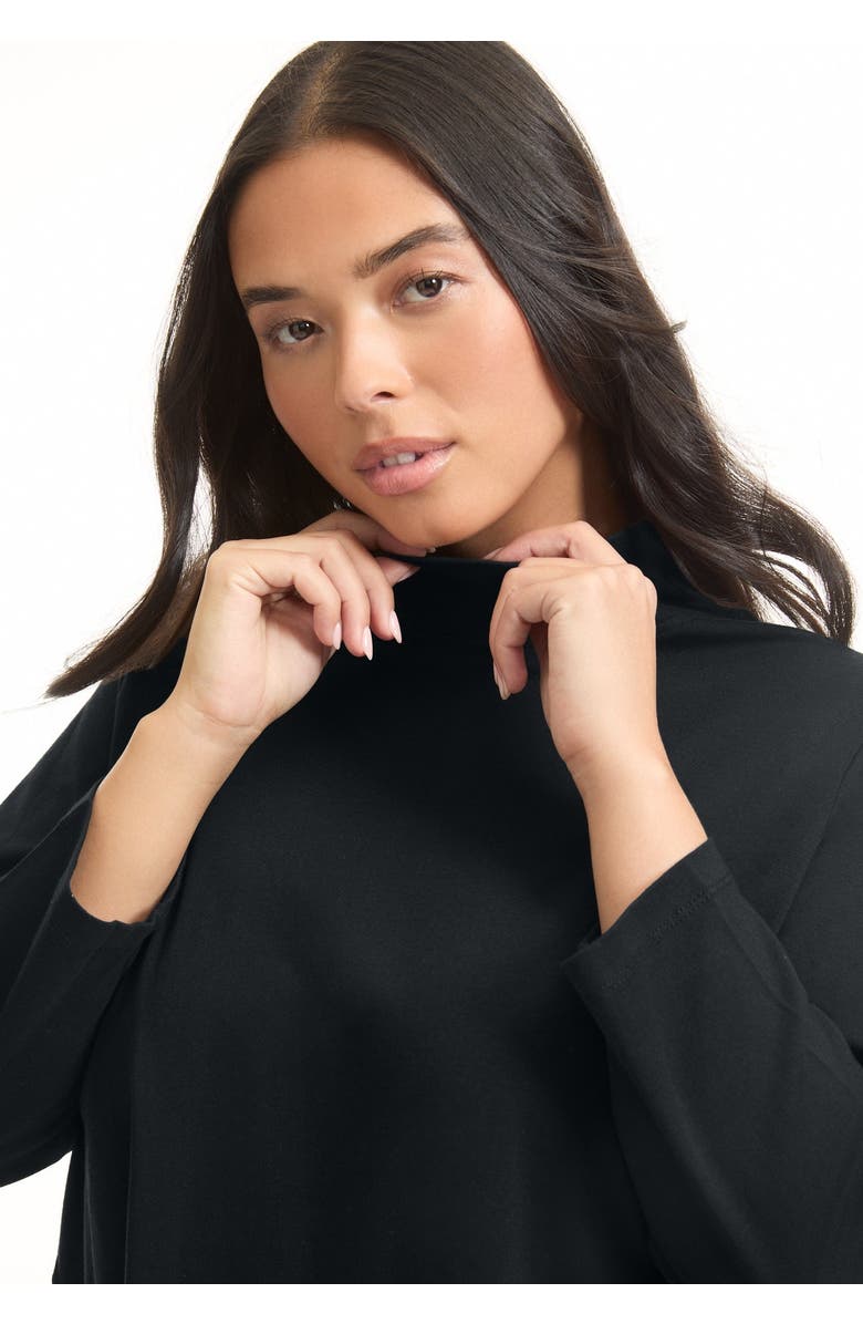 June + Vie One+Only Mock-Neck Tunic, Alternate, color, Black