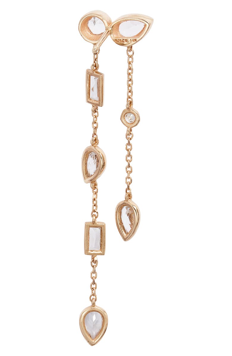 Anzie Cléo Eliana Double Chain Drop Earrings, Alternate, color, Gold