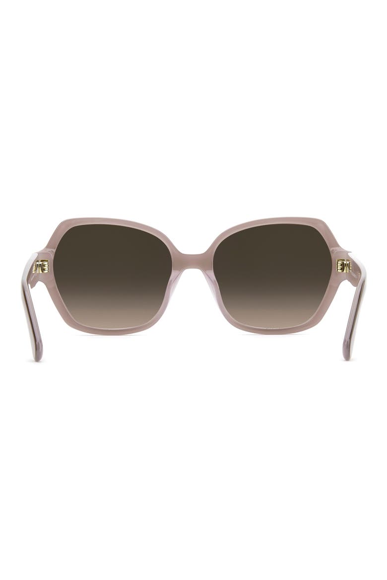 layne 57mm geometric square sunglasses, Alternate, color, BROWN/ BROWN SF