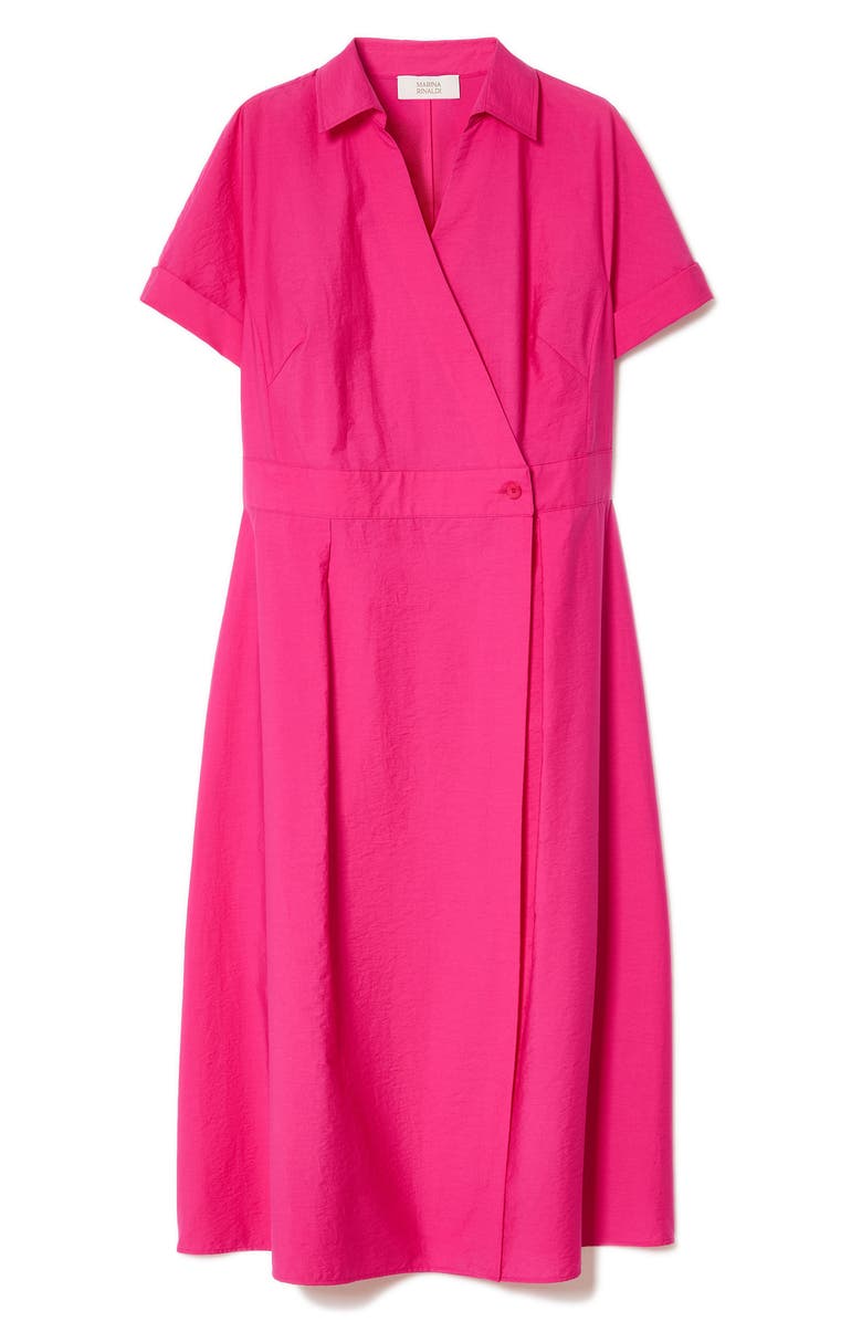 Marina Rinaldi Gabbia Wrap Midi Dress, Alternate, color, Fuchsia