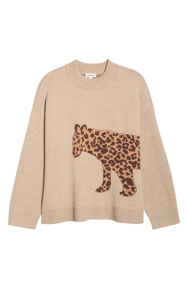 SUGARLIPS Jazara Leopard Sweater, Alternate, color,