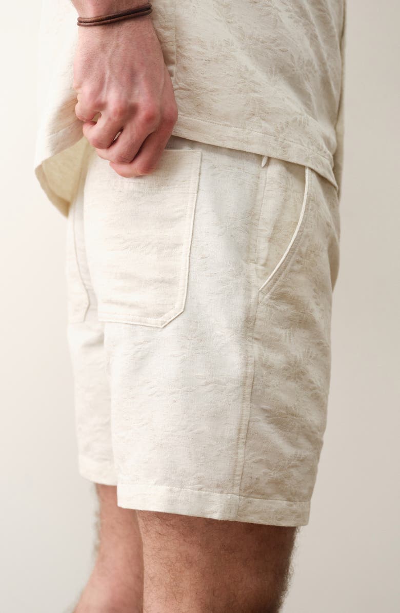 Marine Layer 6-Inch Saturday Cotton & Linen Blend Beach Shorts, Alternate, color, 