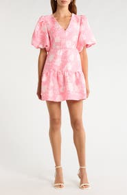 SUGARLIPS Nicole Floral Jacquard Minidress
