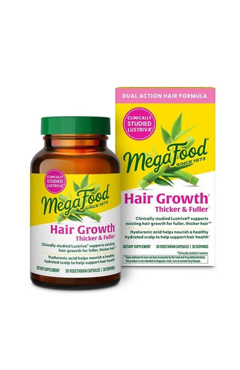 Hair Growth, Clinically Studied Lustriva, Hyaluronic Acid, Biotin 10000mcg, 30 Vegetarian Capsules