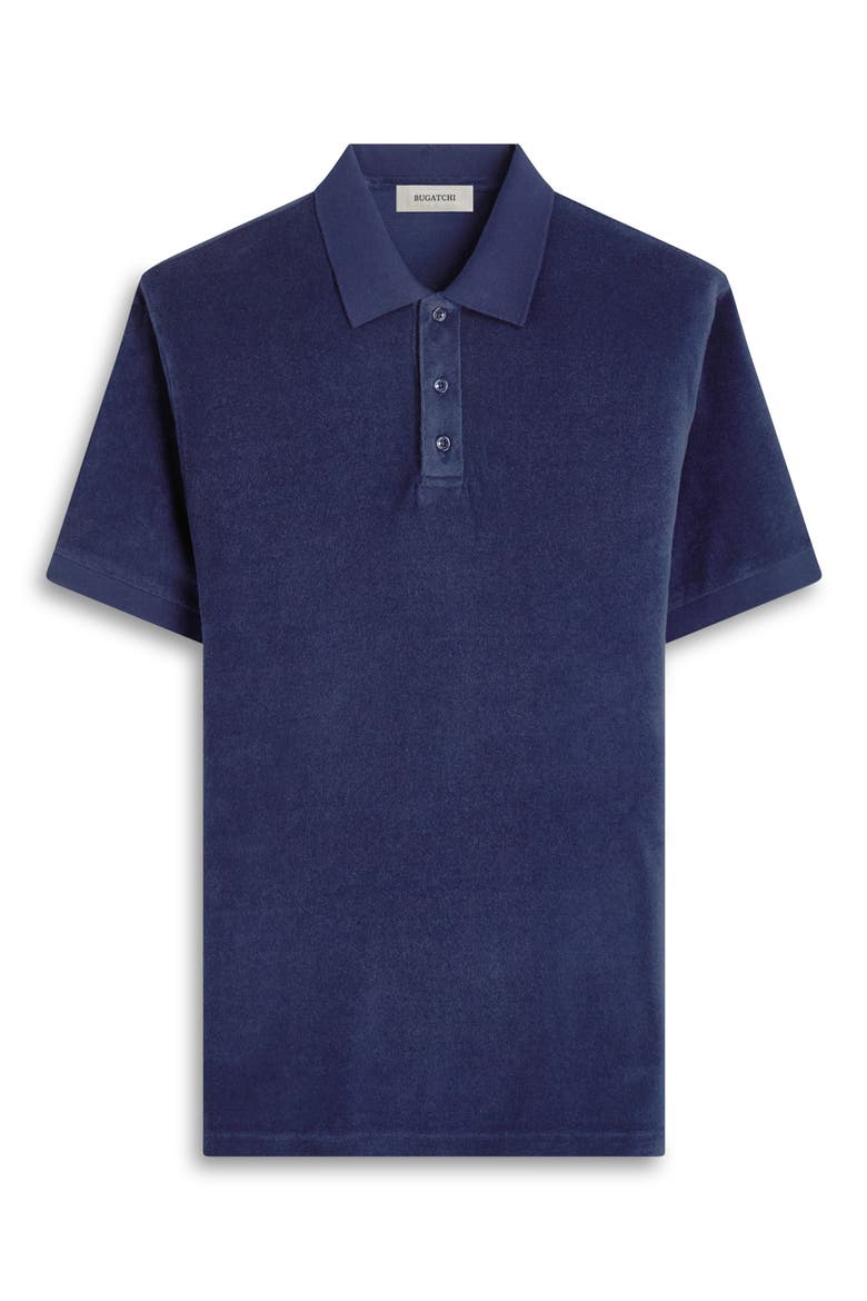 Cotton Blend French Terry Polo, Alternate, color, NAVY