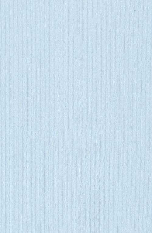 Portolano Cashmere Ribbed Wrap Scarf In Blue