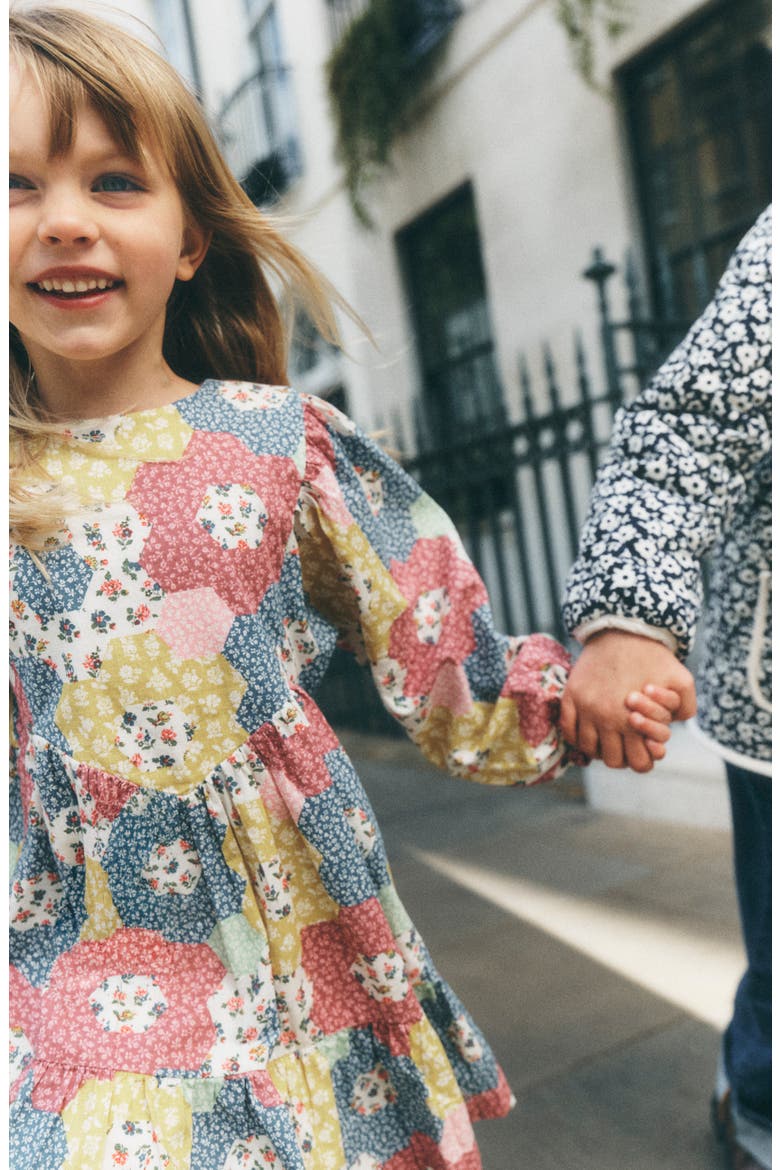Kids' Floral Wing Sleeve Dress, Alternate, color, FLORAL PATCHWORK