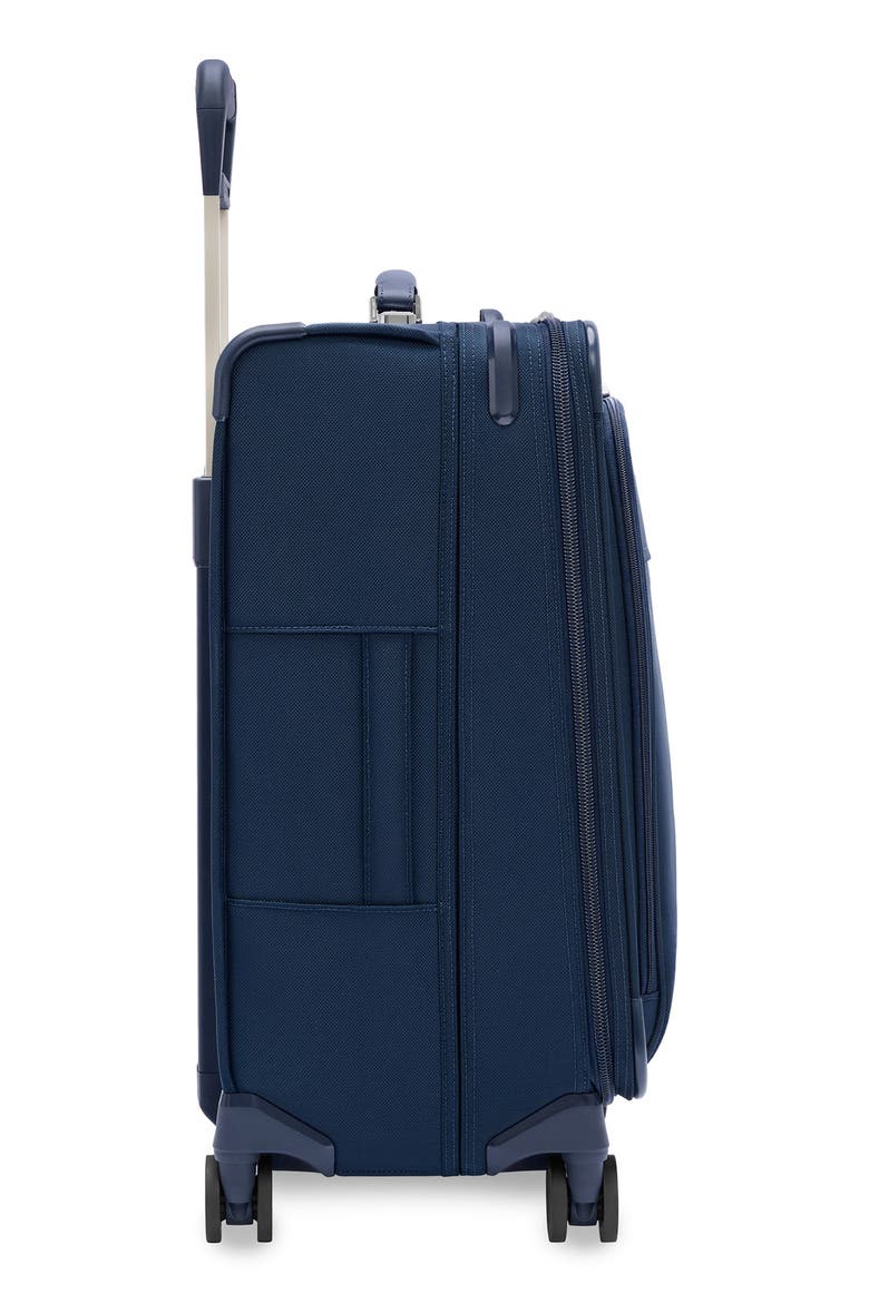 Baseline 24-Inch Checked Expandable Spinner Suitcase, Alternate, color, NAVY