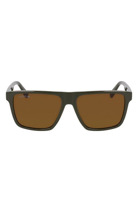 Sport 57mm Rectangular Sunglasses