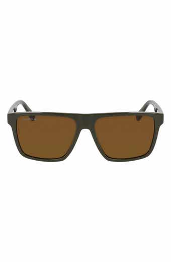 Lacoste Sport 57mm Rectangular Sunglasses