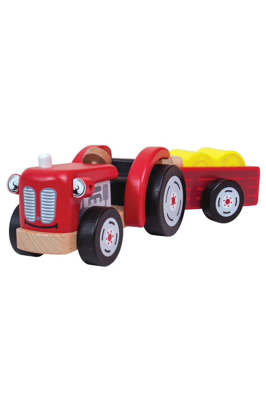 Tidlo Tractor and Trailer in Red 