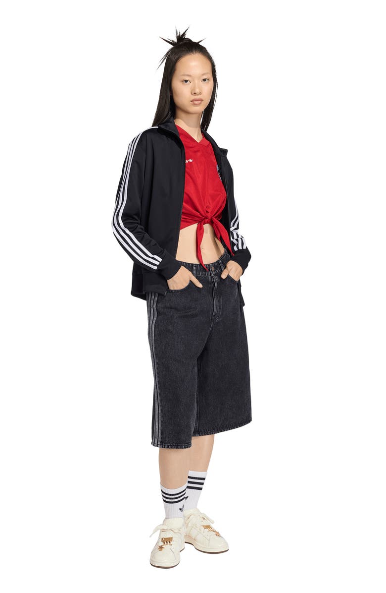 adidas Originals Firebird Oversize Denim Jorts, Alternate, color, 