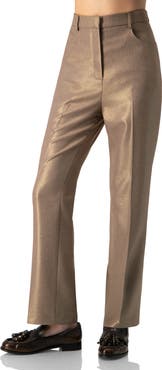 IVONNE Sparkling Straight-Leg Pants with Pockets