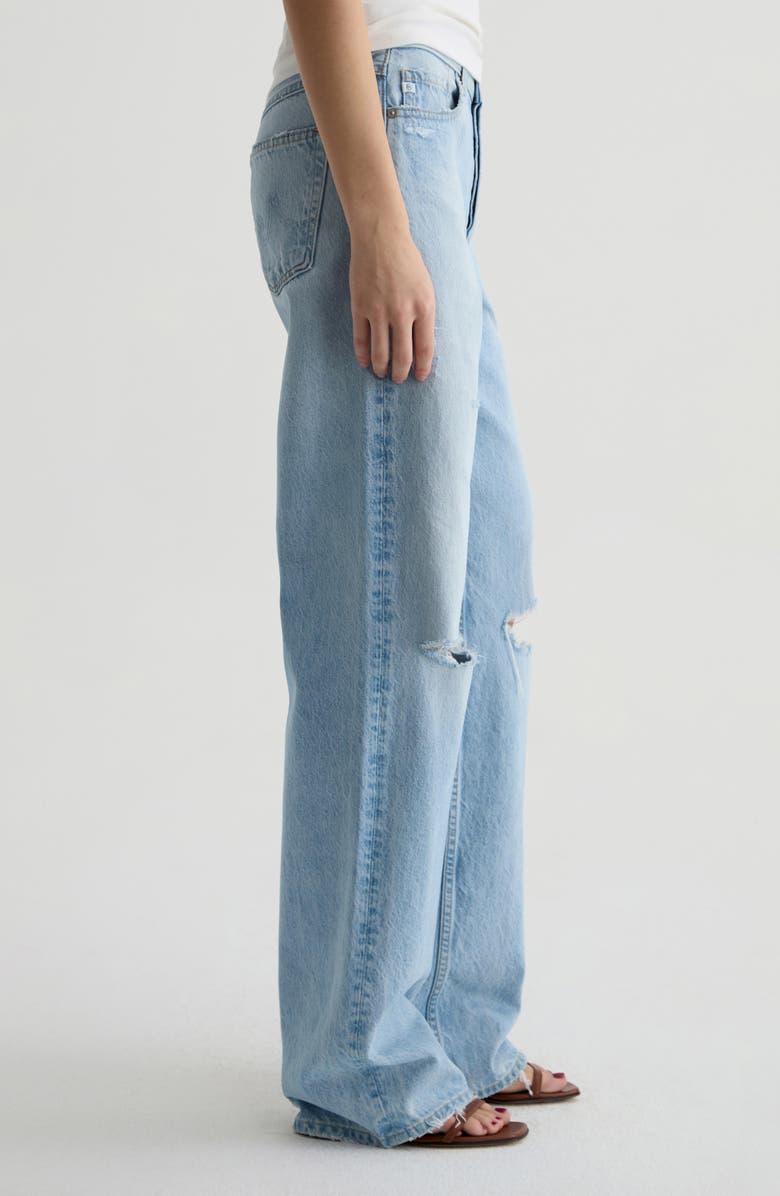 AG Billie Ripped Straight Leg Jeans, Alternate, color, Soft Focus Destructed