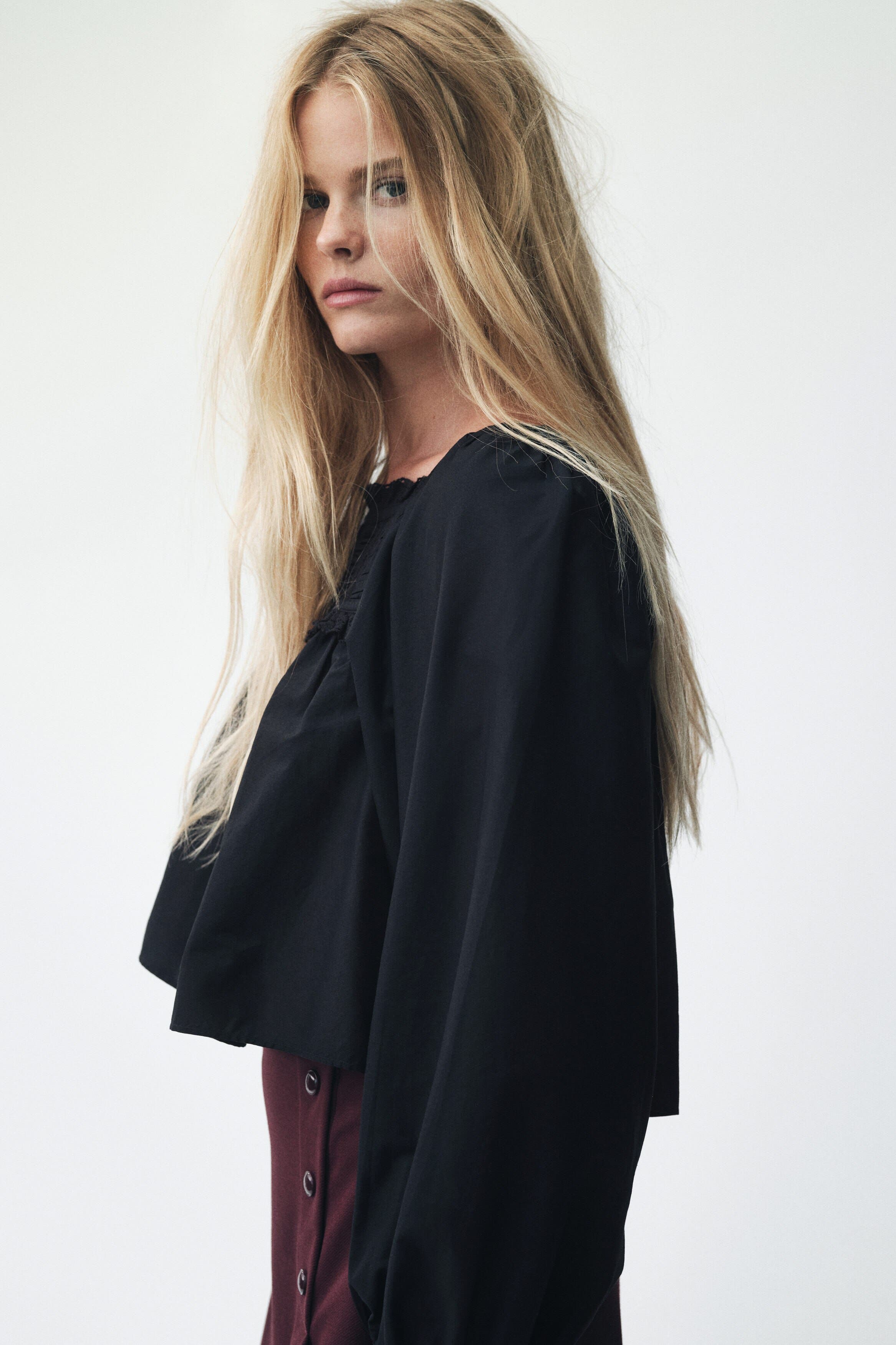 Lace-trimmed cotton blouse - image 2