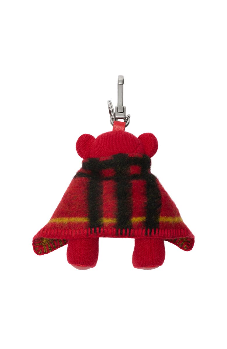 Burberry Thomas Bear Charm, Alternate, color, Currant