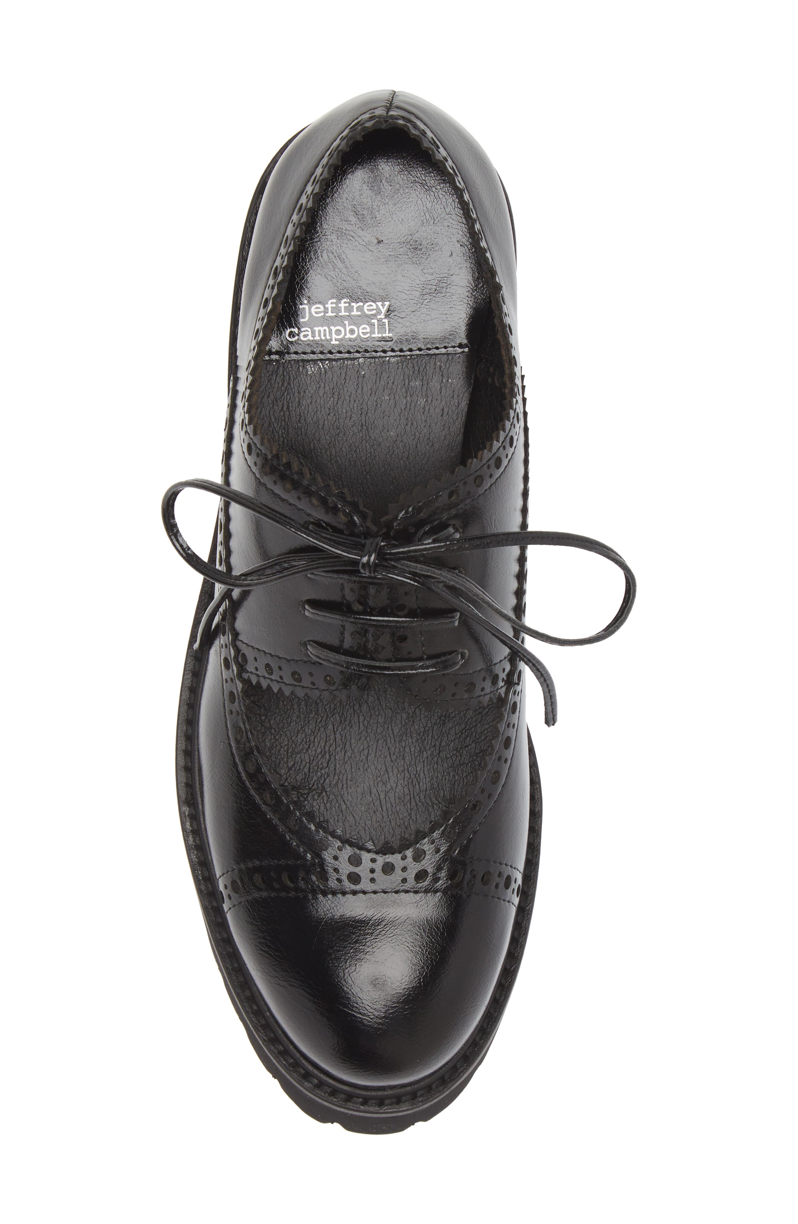 Jeffrey Campbell Realistic Cutout Platform Oxford, Alternate, color, Black