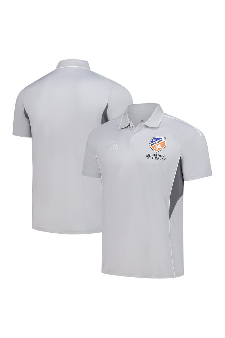 Men's adidas Silver FC Cincinnati 2025 Training Polo, Alternate, color, Silver