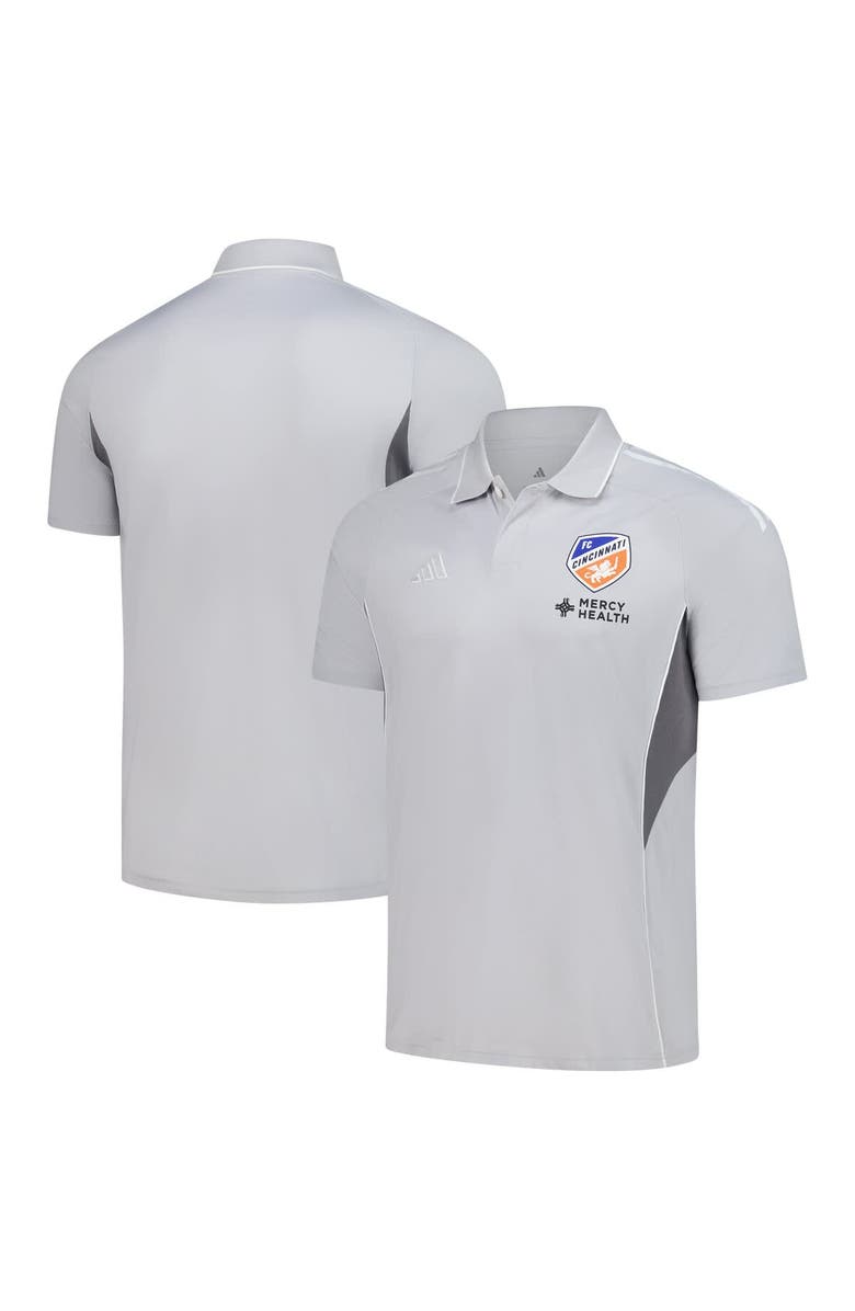 adidas Men's adidas Silver FC Cincinnati 2025 Training Polo, Alternate, color, Silver