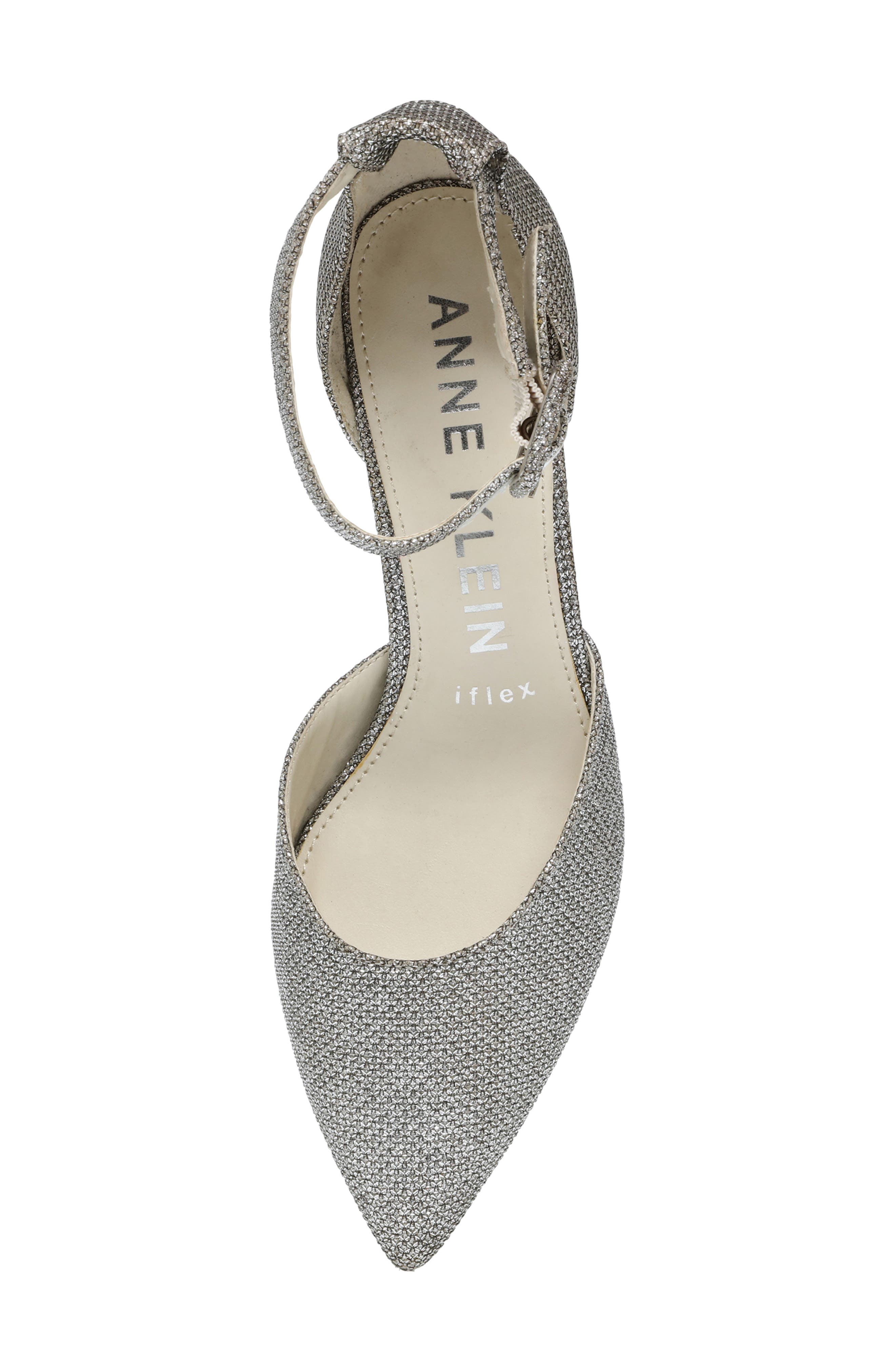 Fabulist Ankle Strap Pump, Alternate, color, SILVER