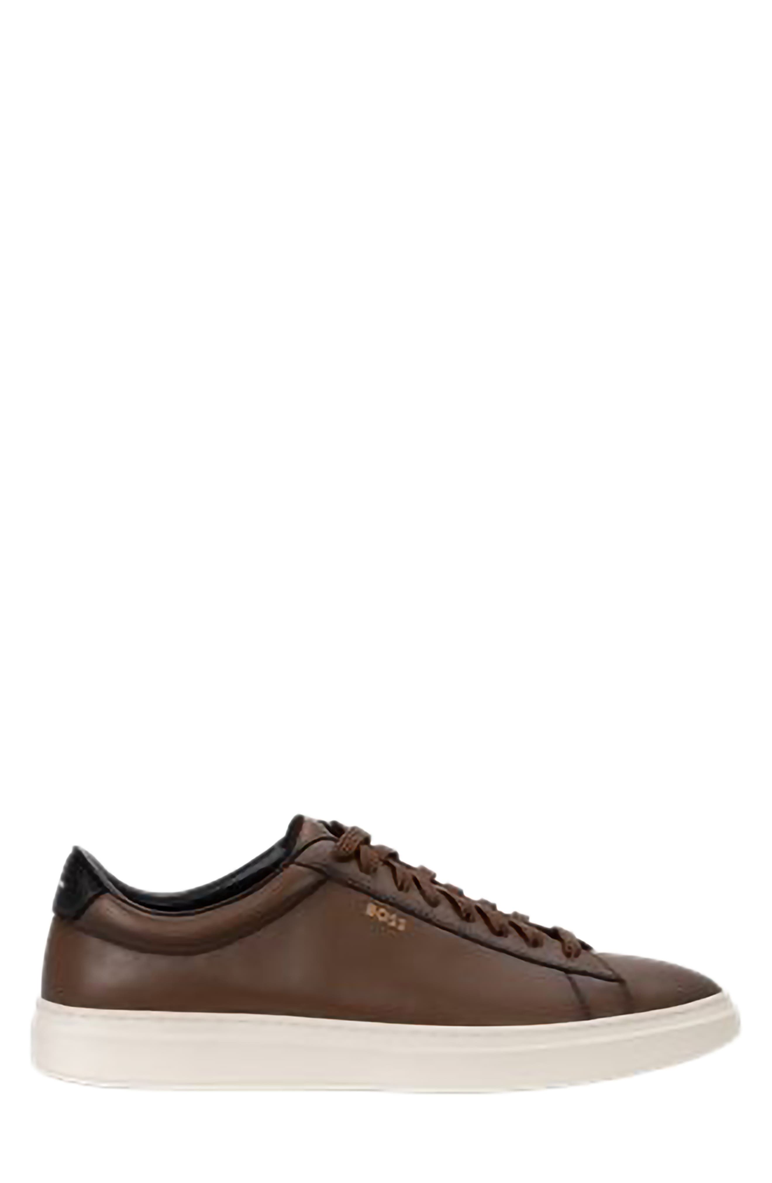 BOSS Kieran Low Top Sneaker, Alternate, color, Medium Brown
