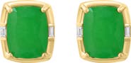 EFFY Diamond & Jade Stud Earrings