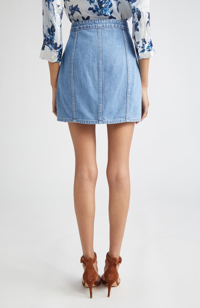L'AGENCE Phia Seamed Denim Miniskirt, Alternate, color, Hartland