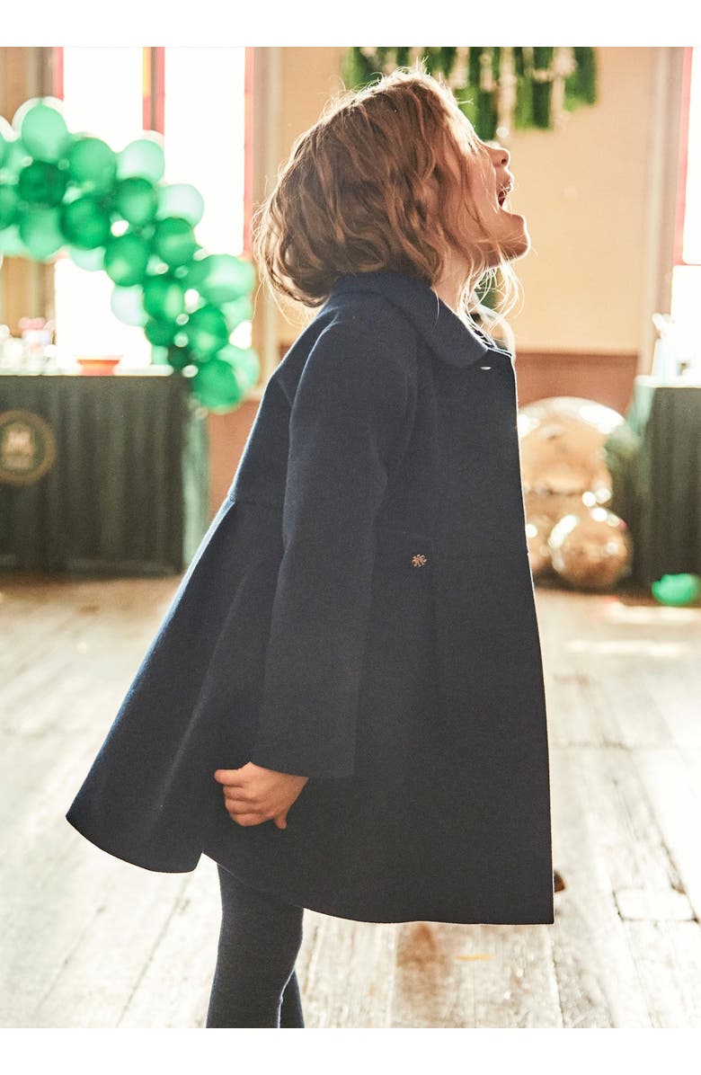 Mayoral Pleated Coat, Alternate, color, Navy