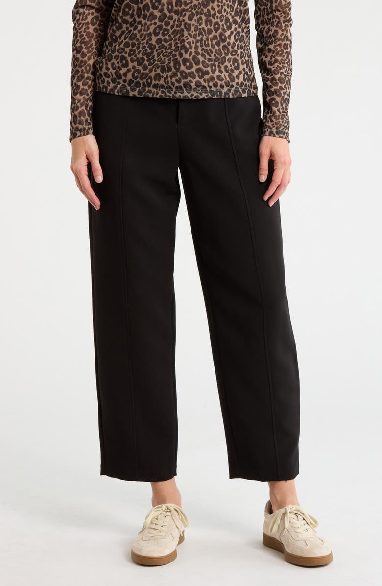 Sanctuary Polished Barrel Leg Pants, Main, color, Black