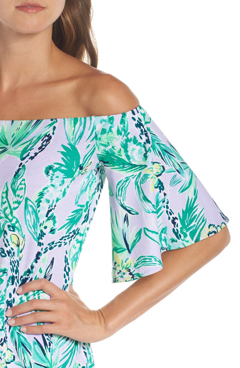 Lilly Pulitzer<sup>®</sup> Fawcett Off the Shoulder Shift Dress, Alternate, color,