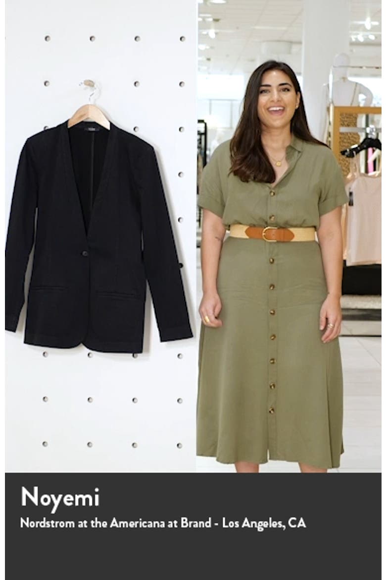One-Button Linen Blend Blazer video