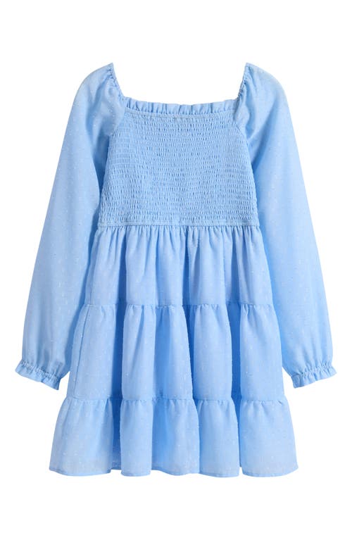 Ava & Yelly Kids' Smocked Long Sleeve Dress In Animal Print