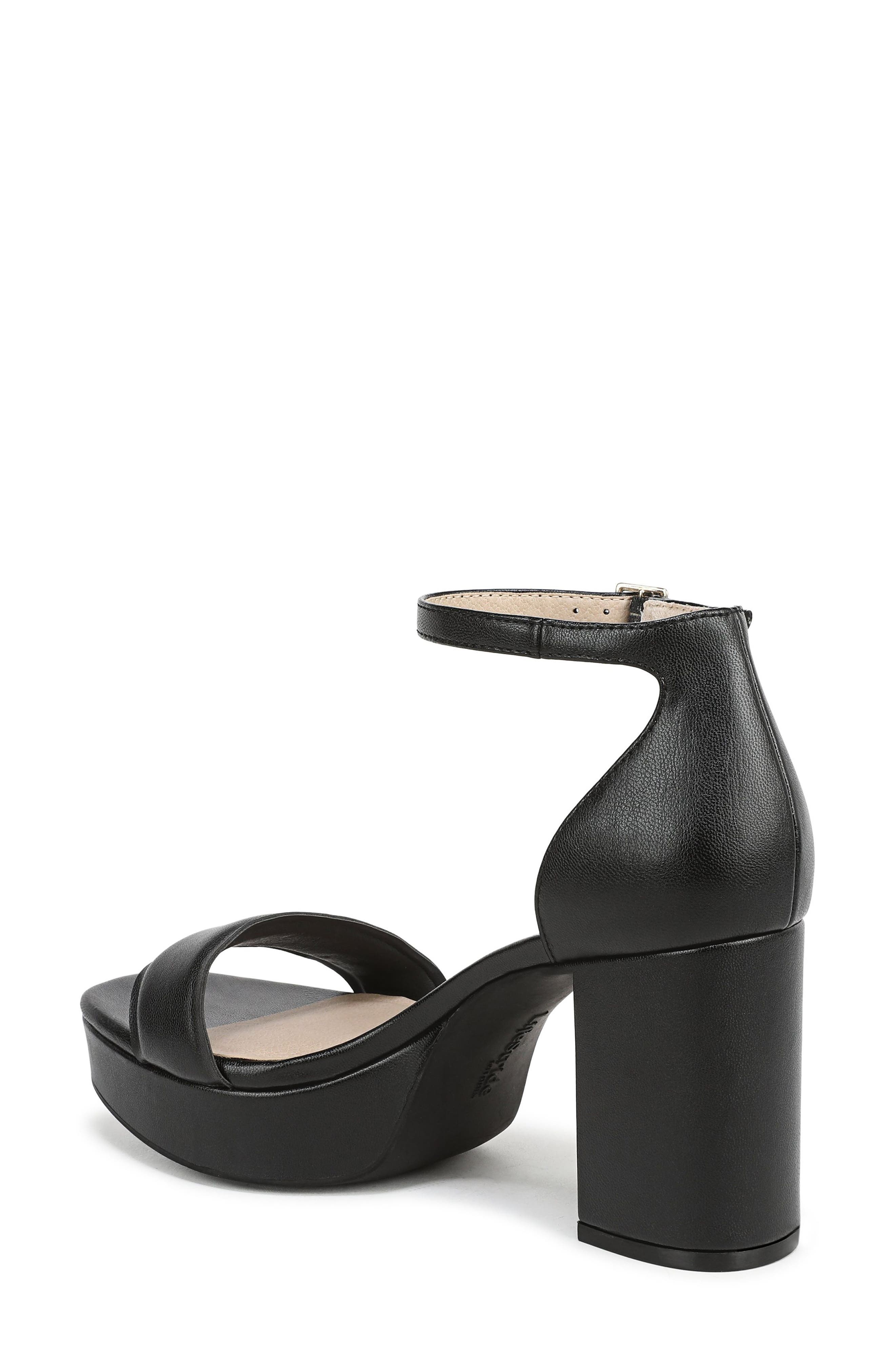 LifeStride Ashland Ankle Strap Platform Sandal, Alternate, color, Black