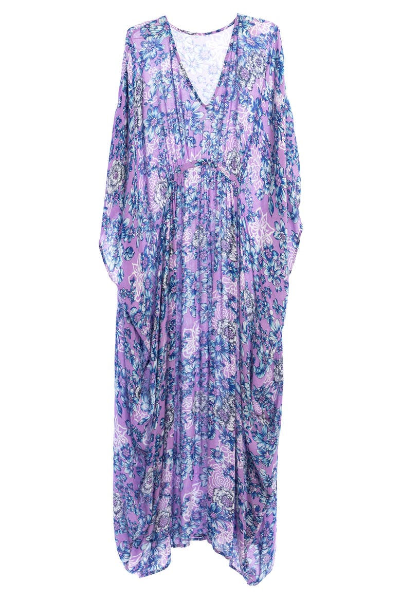 Floral Kaftan, Alternate, color, PURPLE