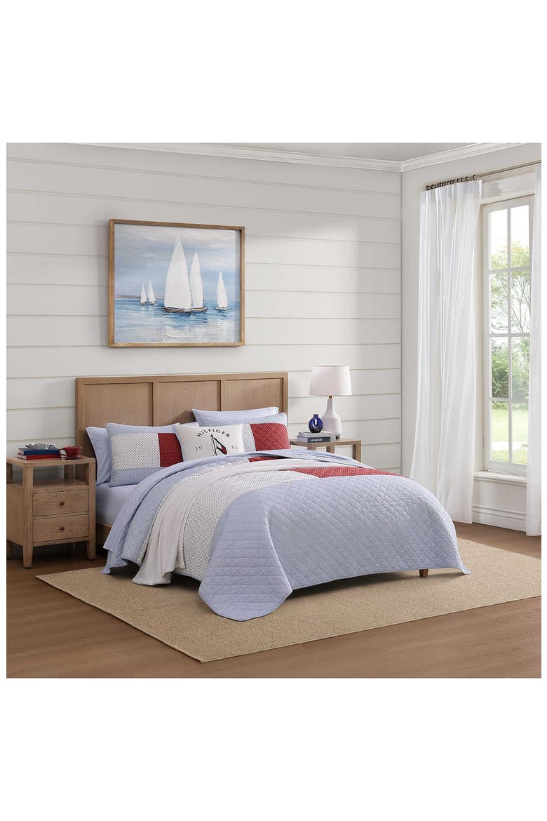 Nautical Anchor Comforter & Shams Set, Alternate, color, WHITE/ RED/ NAVY