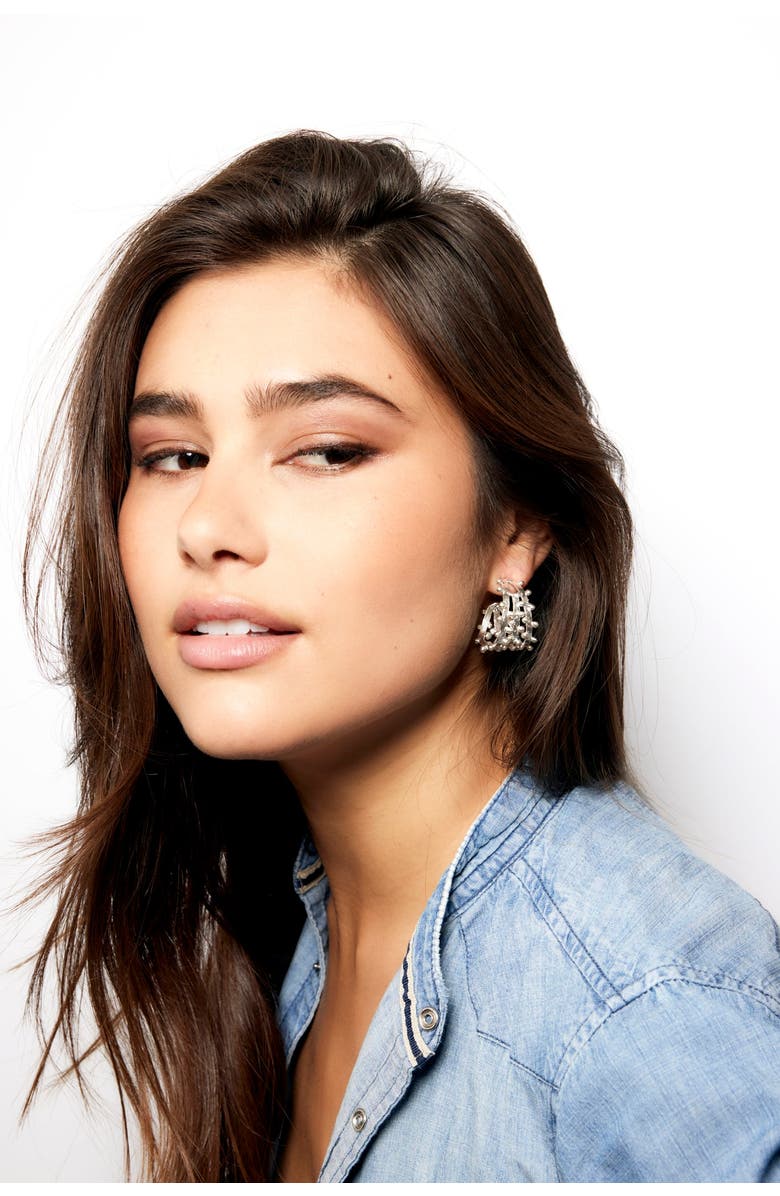 SYLVIA TOLEDANO Gold Hoops Earrings, Alternate, color, Silver