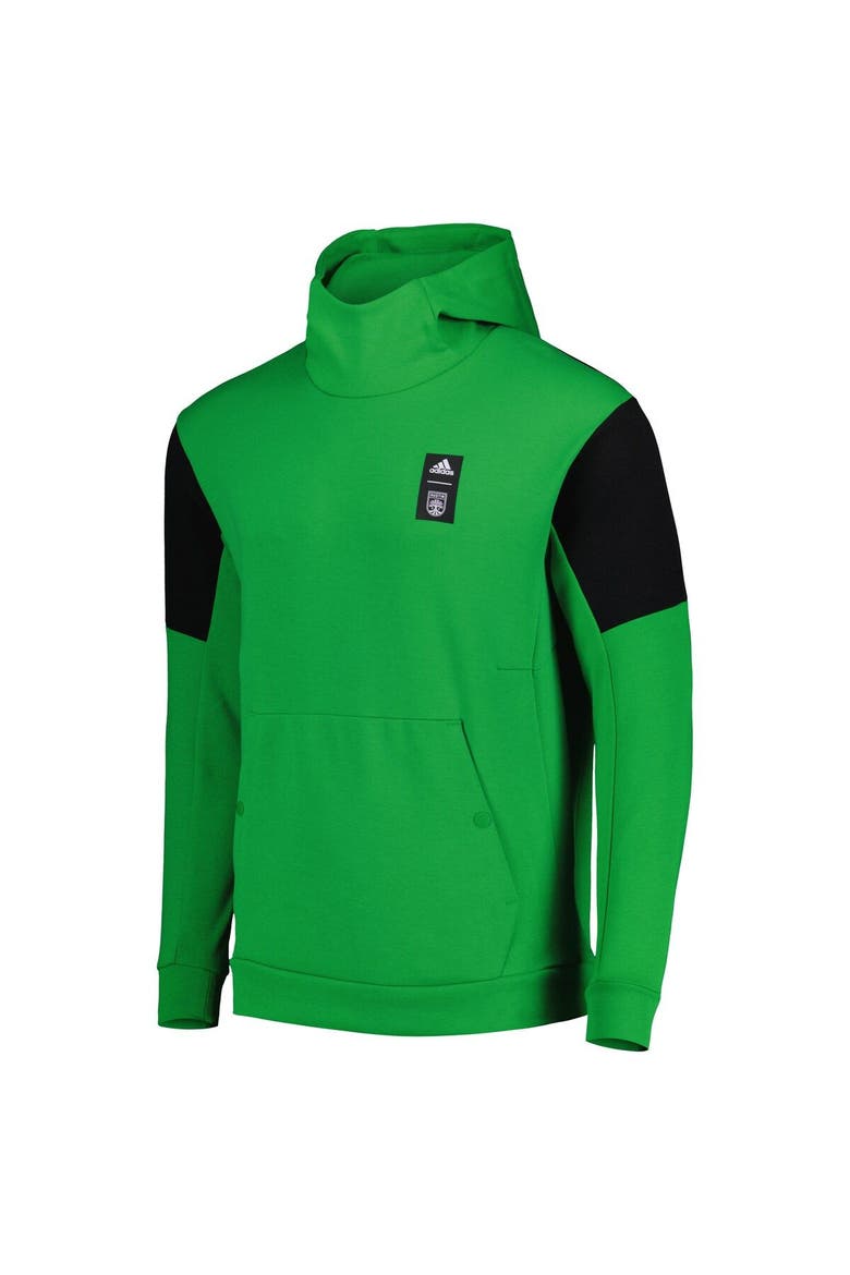 Men's adidas Green Austin FC 2023 Player Travel Pullover Hoodie, Alternate, color, Green
