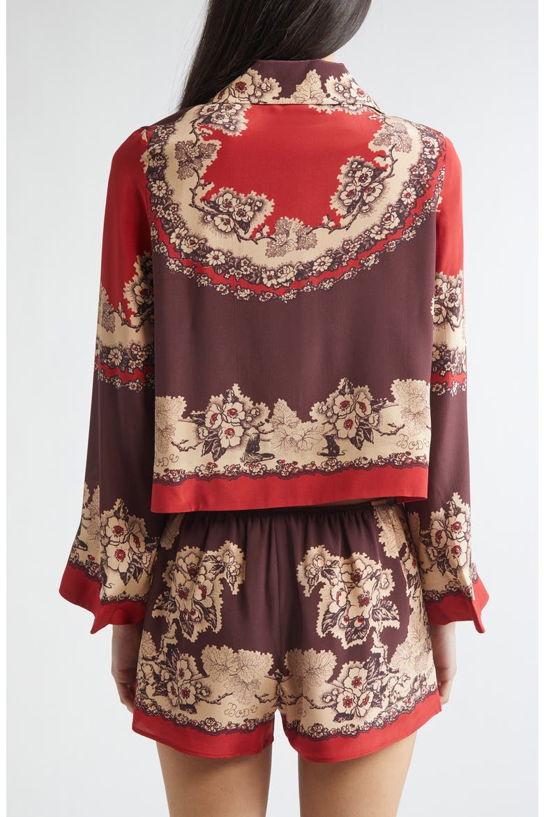 Storybook Silk Jacket, Alternate, color, RED BLACK
