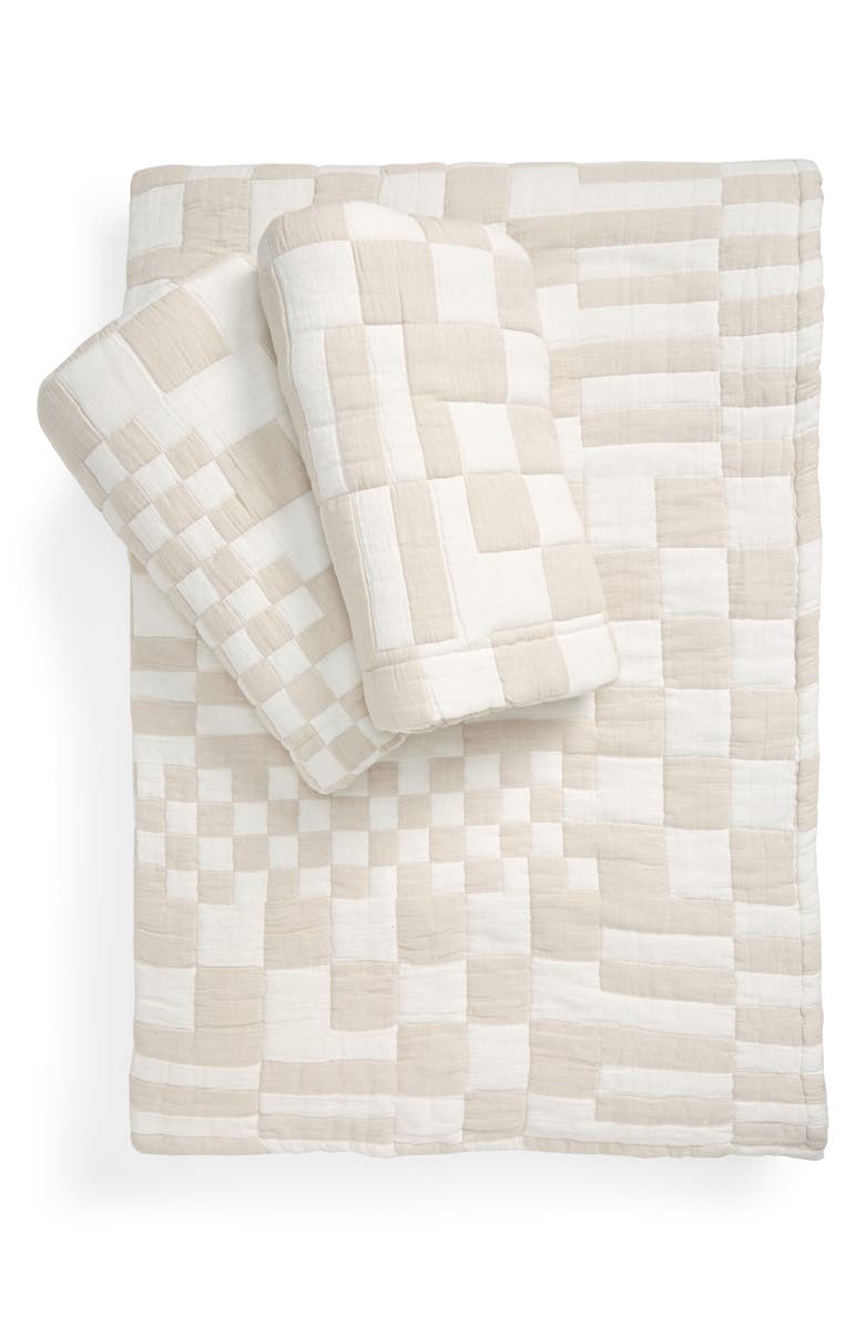 Dusen Dusen Check Jacquard Coverlet & Sham Set, Main, color, 