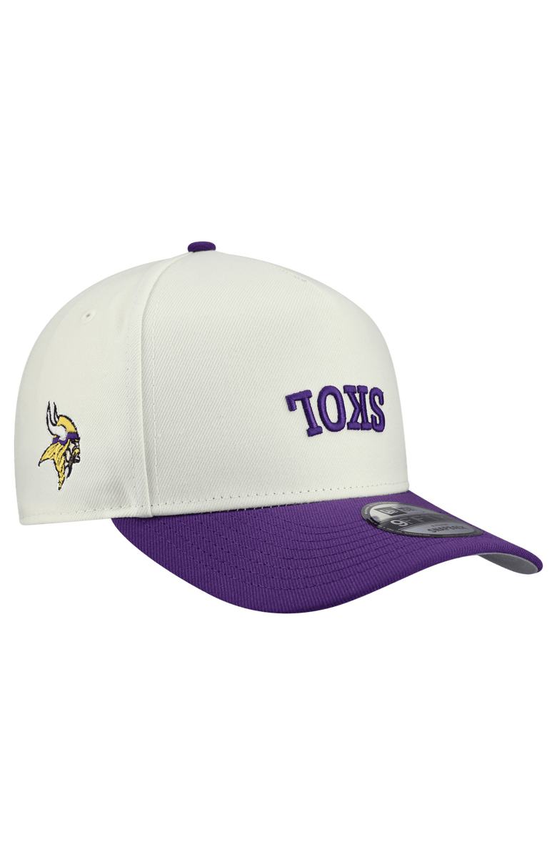 New Era Men's New Era  Cream Minnesota Vikings Upside Down 9FIFTY A-Frame Snapback Hat, Main, color, Cream