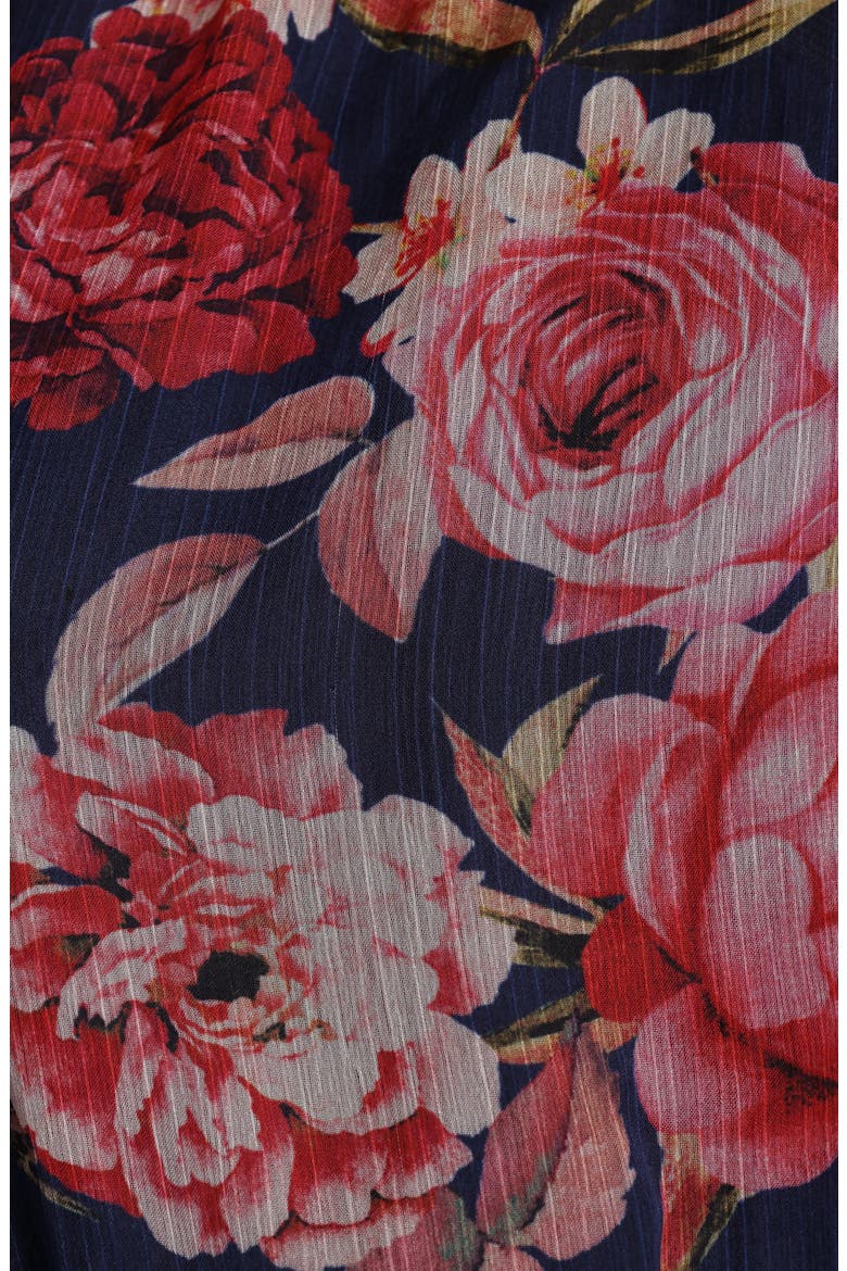 Layley One-Shoulder Floral Chiffon Maxi Dress, Alternate, color, NAVY FLORAL