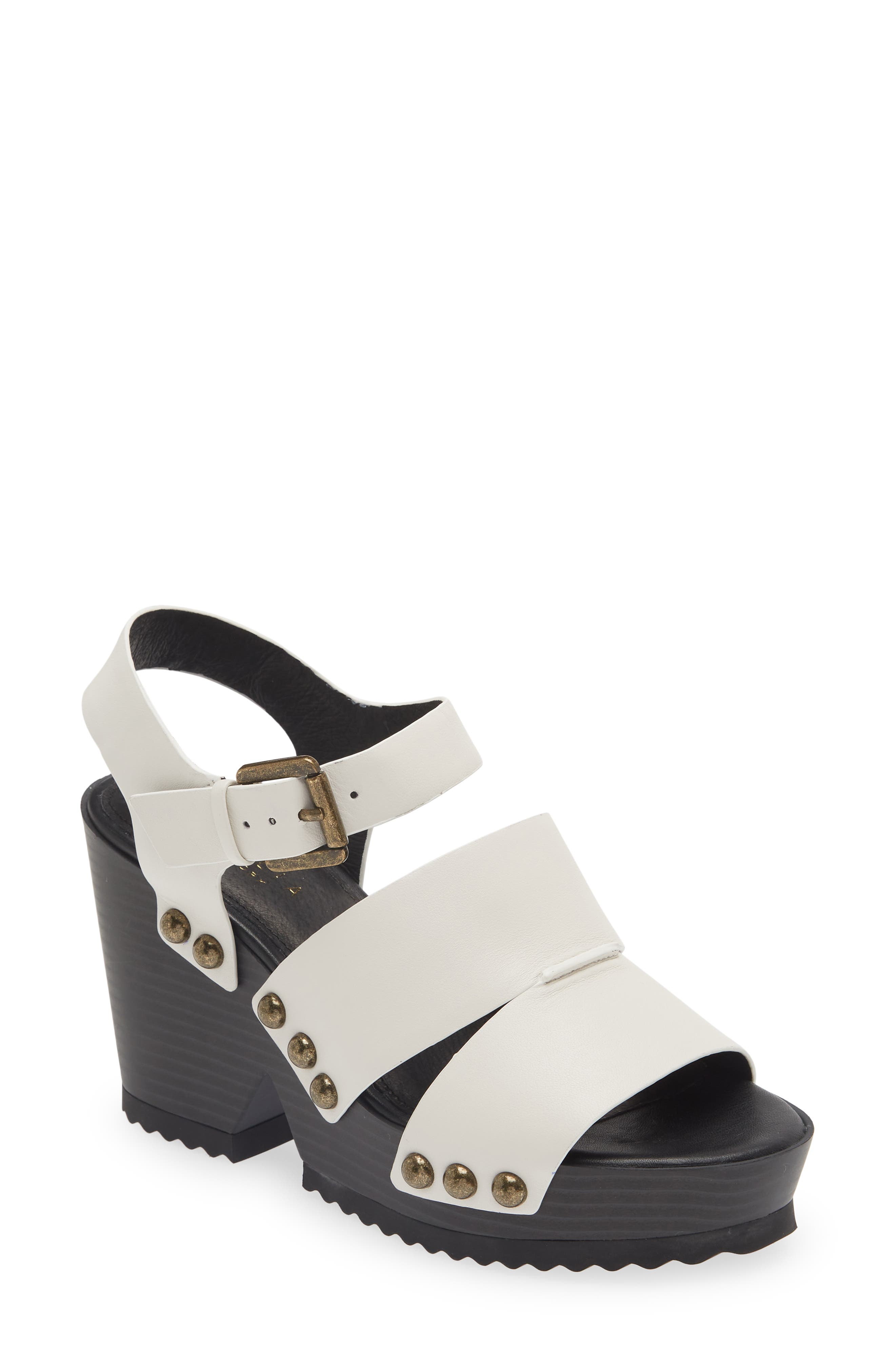 Cecelia New York Artsy Stud Platform Wedge Sandal, Main, color, Alabaster